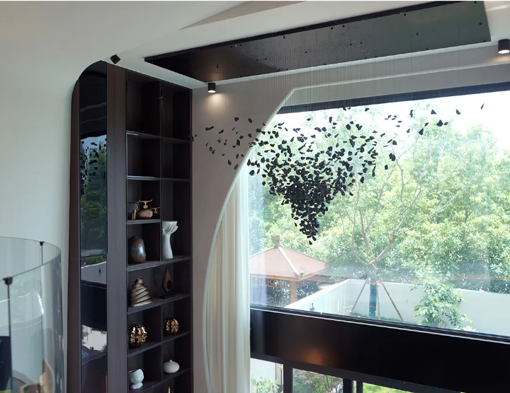 County Villas Living Room with Panoramic Windows and Smart Lighting